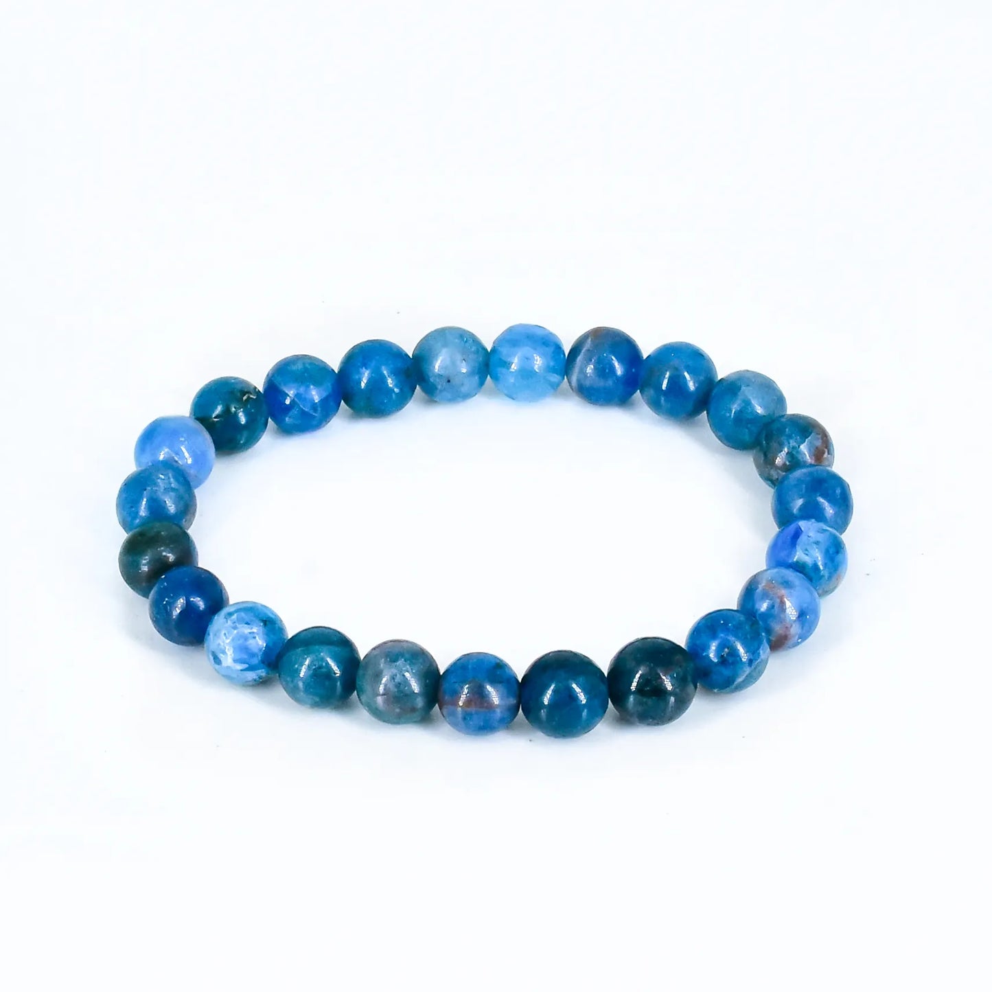 Reshamm Pre-Energized Unisex Premium Apatite Natural Crystal Stone Bracelet for Enhanced Learning, Mental Clarity and Motivation