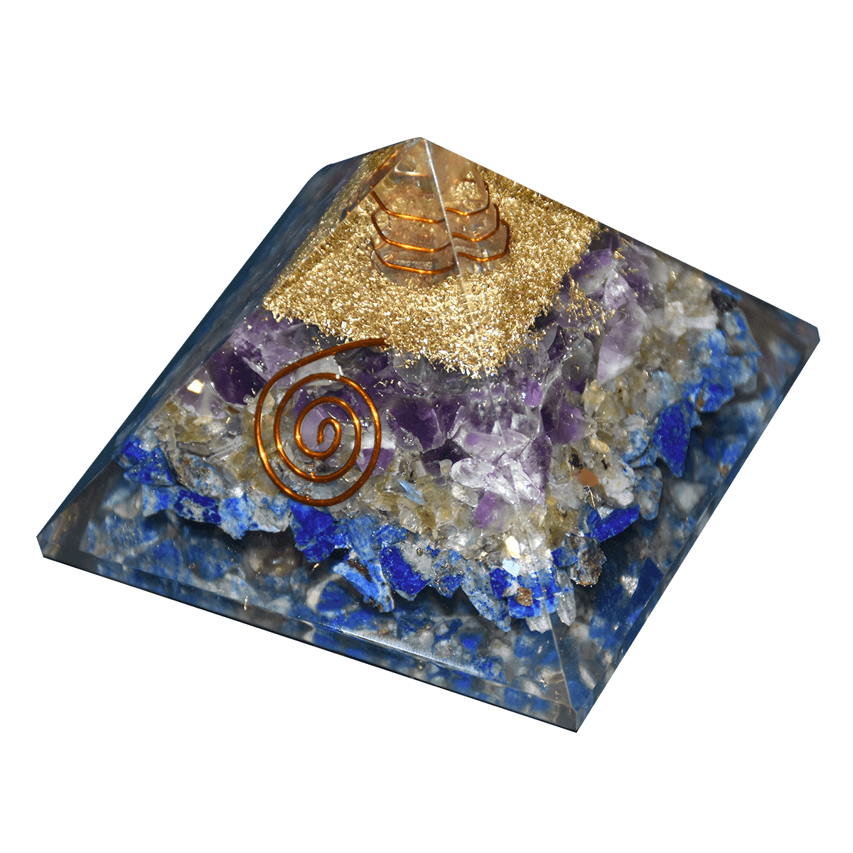 Natural, Pre Energized Communication,Focus & Knowledge Pyramid Decorative Showpiece