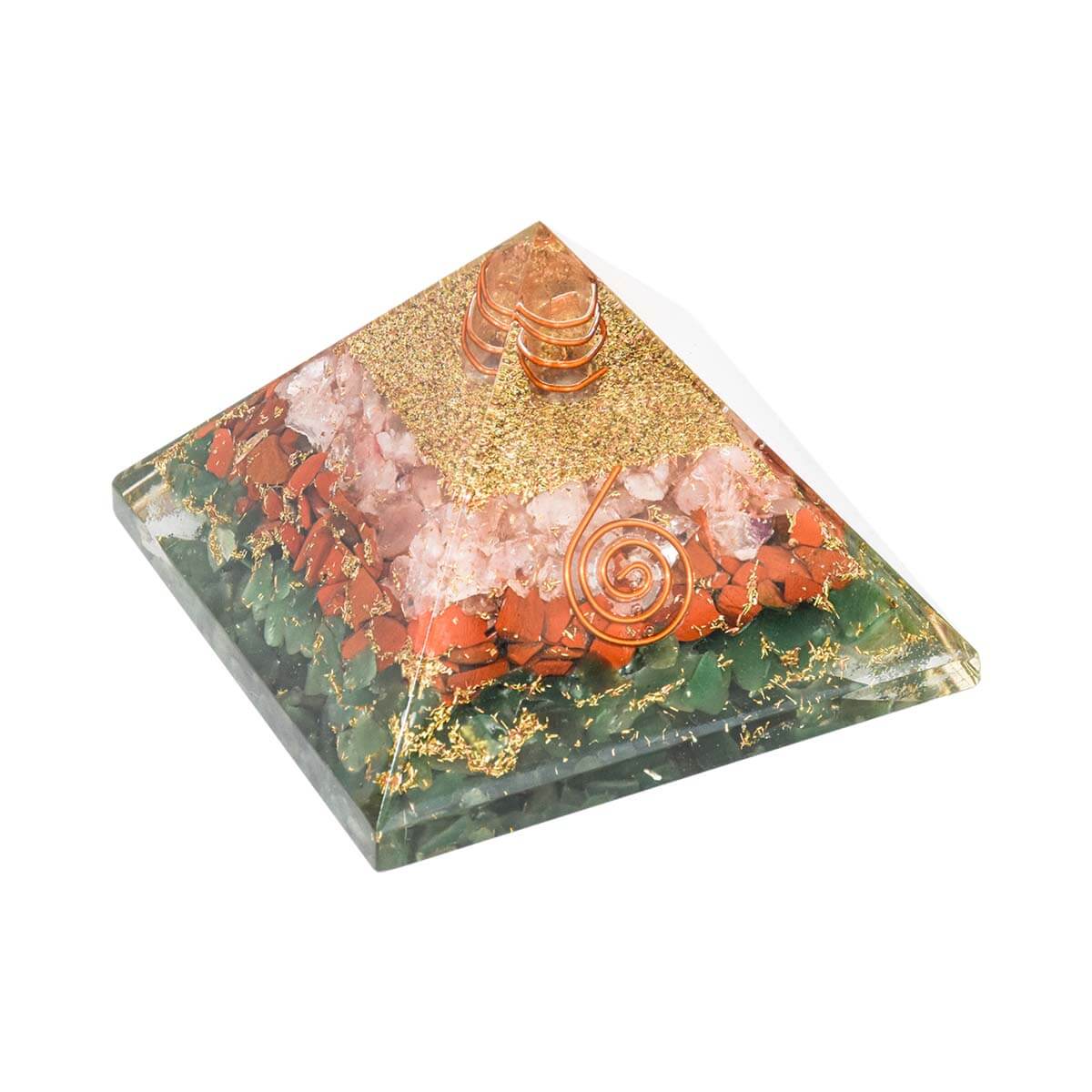 Pre Energized Natural Stablity & Growth in Relationship Pyramid Made of Natural Crystal for Stability, Healthy & Growth in Love, Marriage Relationship. Feng Shui Remedy
