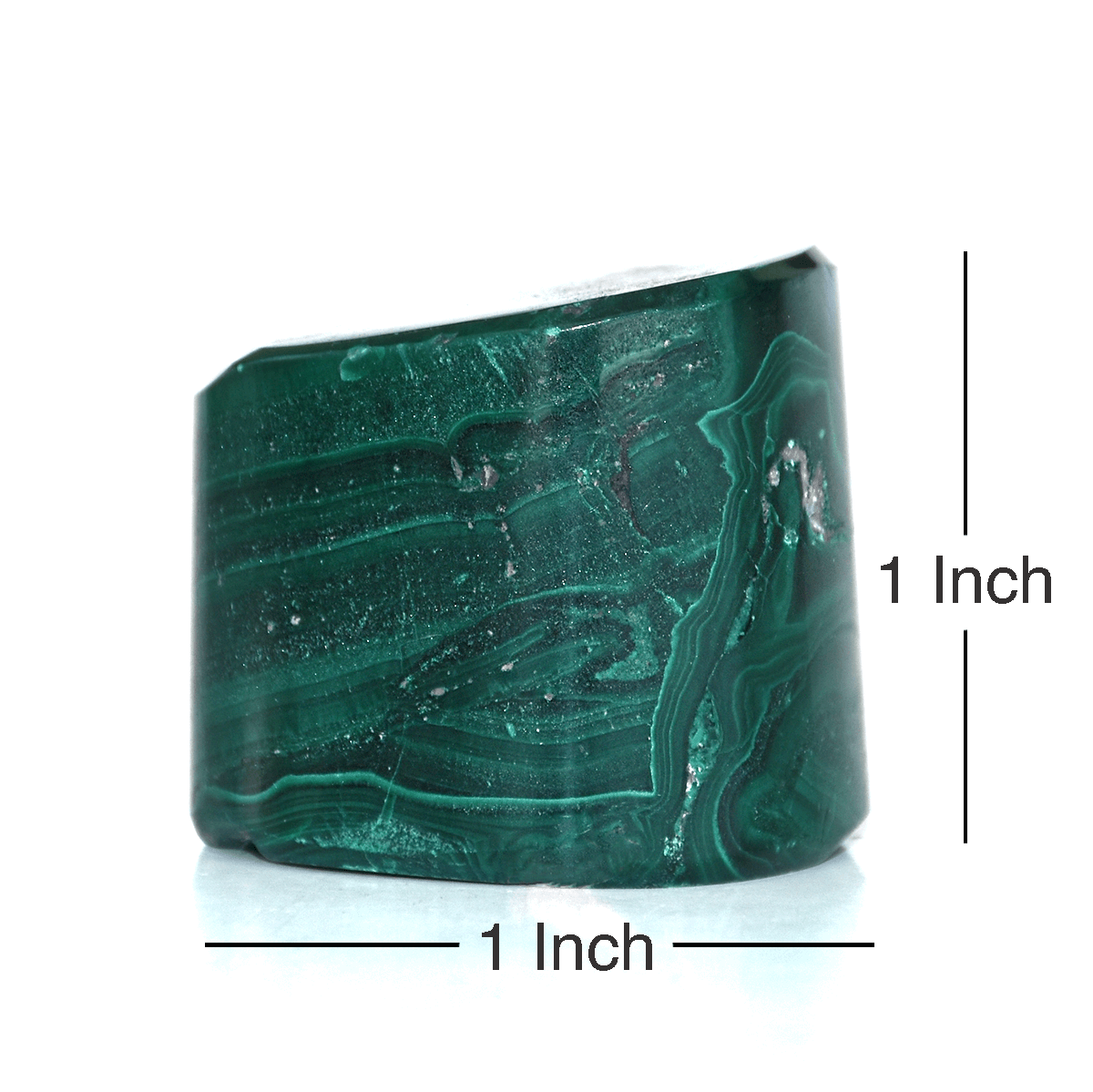 Malachite Tumbled Stone (1 Piece) in Jute Bag Regular Asymmetrical Crystal Pebbles (Green )