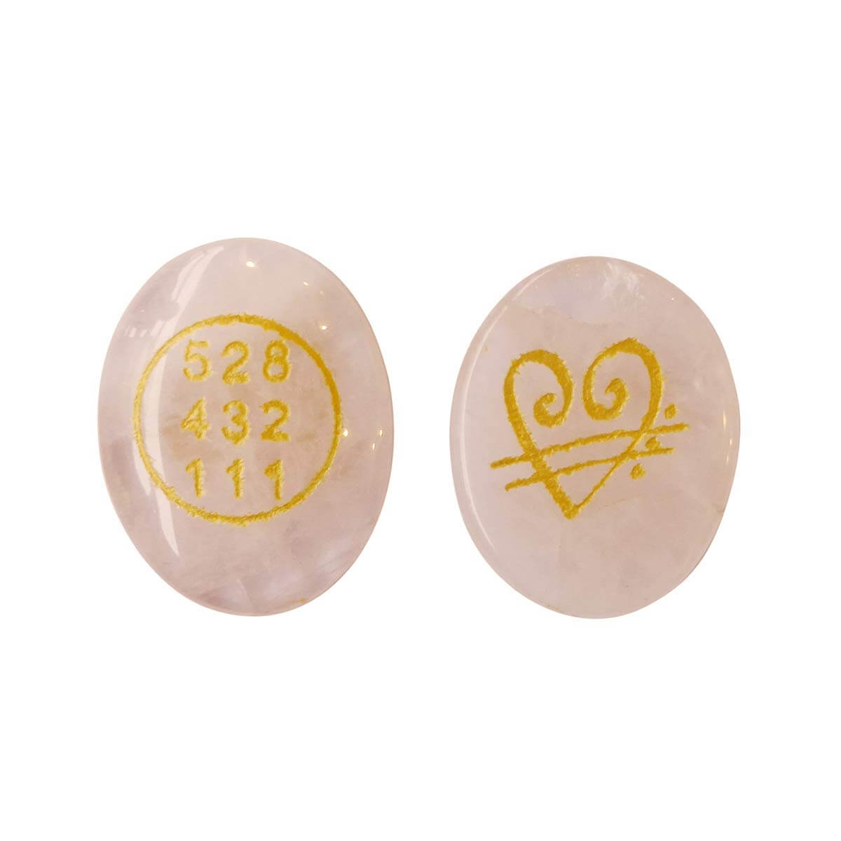 Rose Quartz Coin Decorative Showpiece Stone, 4CM (Crystal, Pink)