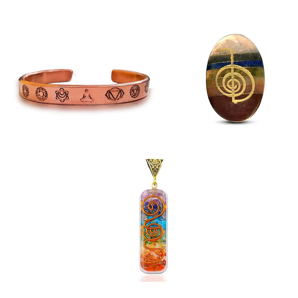 Combo of 7chakra kada , coin & Pendent