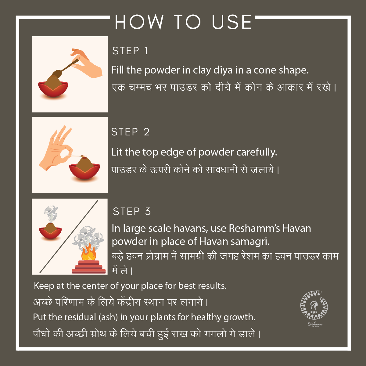 Natural & Herbal Havan Powder, & Loban Sticks; Made upto 97 Types Of Natural Herbs (Pack Of 2,50g H.P) (Pack of 2)