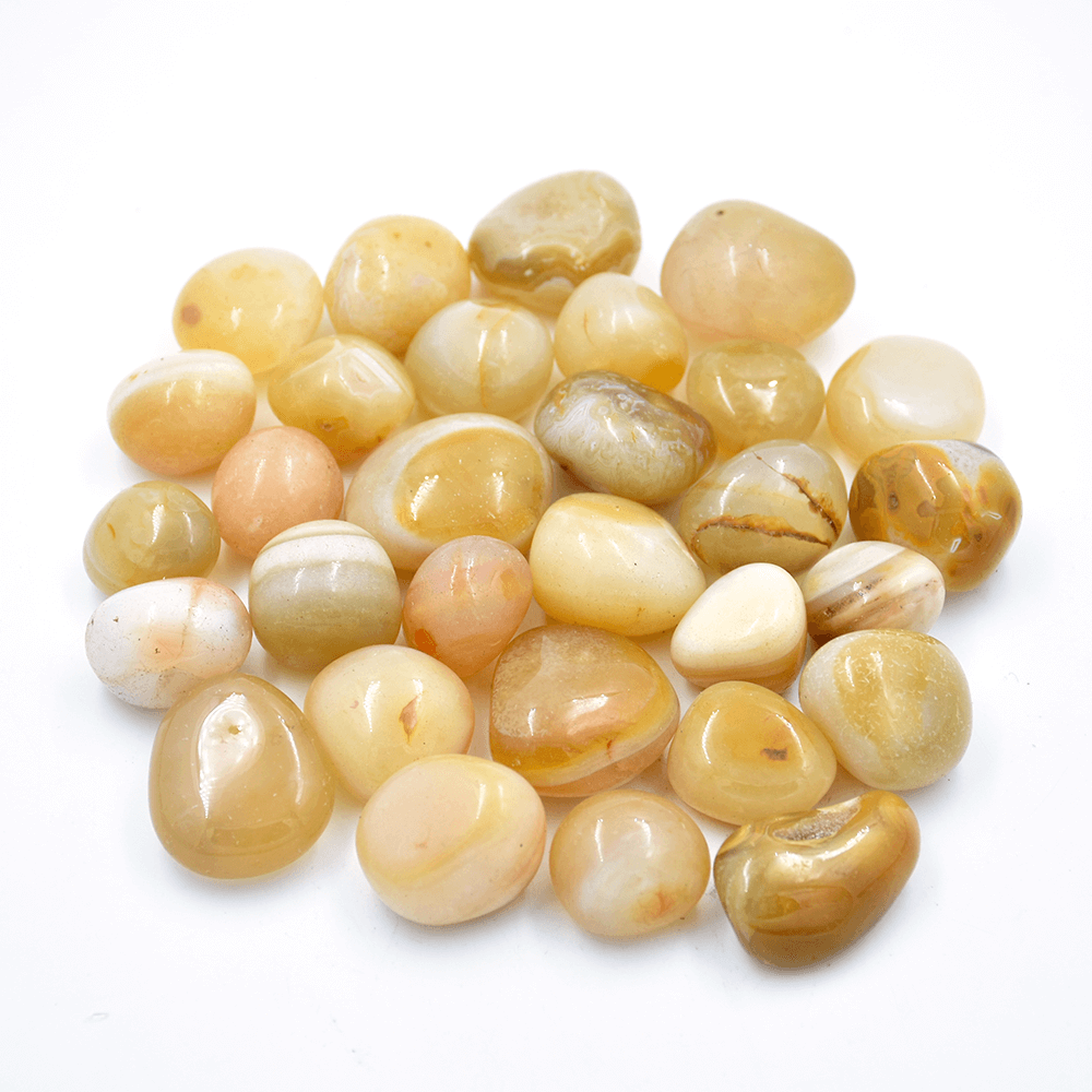 Pre-Energized Banded Agate Stone Crystal Natural Certified Superior Tumble for Calm, Wealth and Good Luck Feng Shui Vastu Remedy