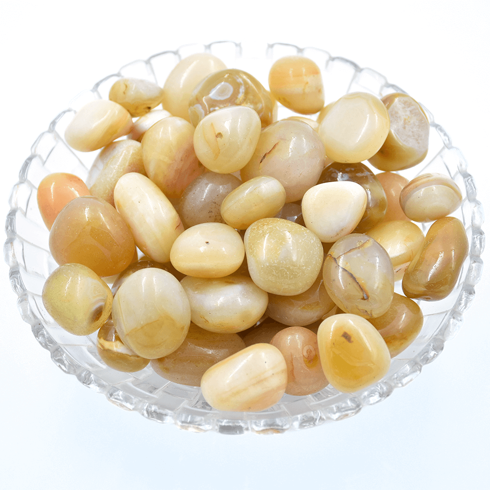 Pre-Energized Banded Agate Stone Crystal Natural Certified Superior Tumble for Calm, Wealth and Good Luck Feng Shui Vastu Remedy