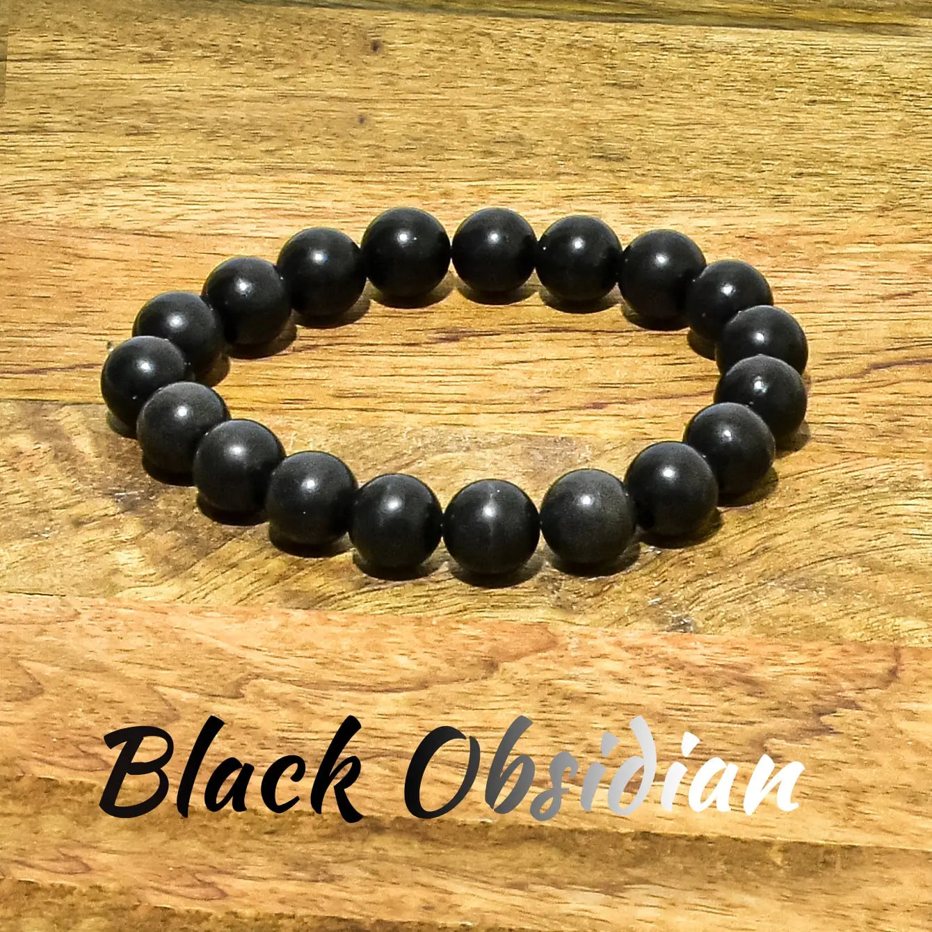 Black Obsidian Natural Crystal Bracelet