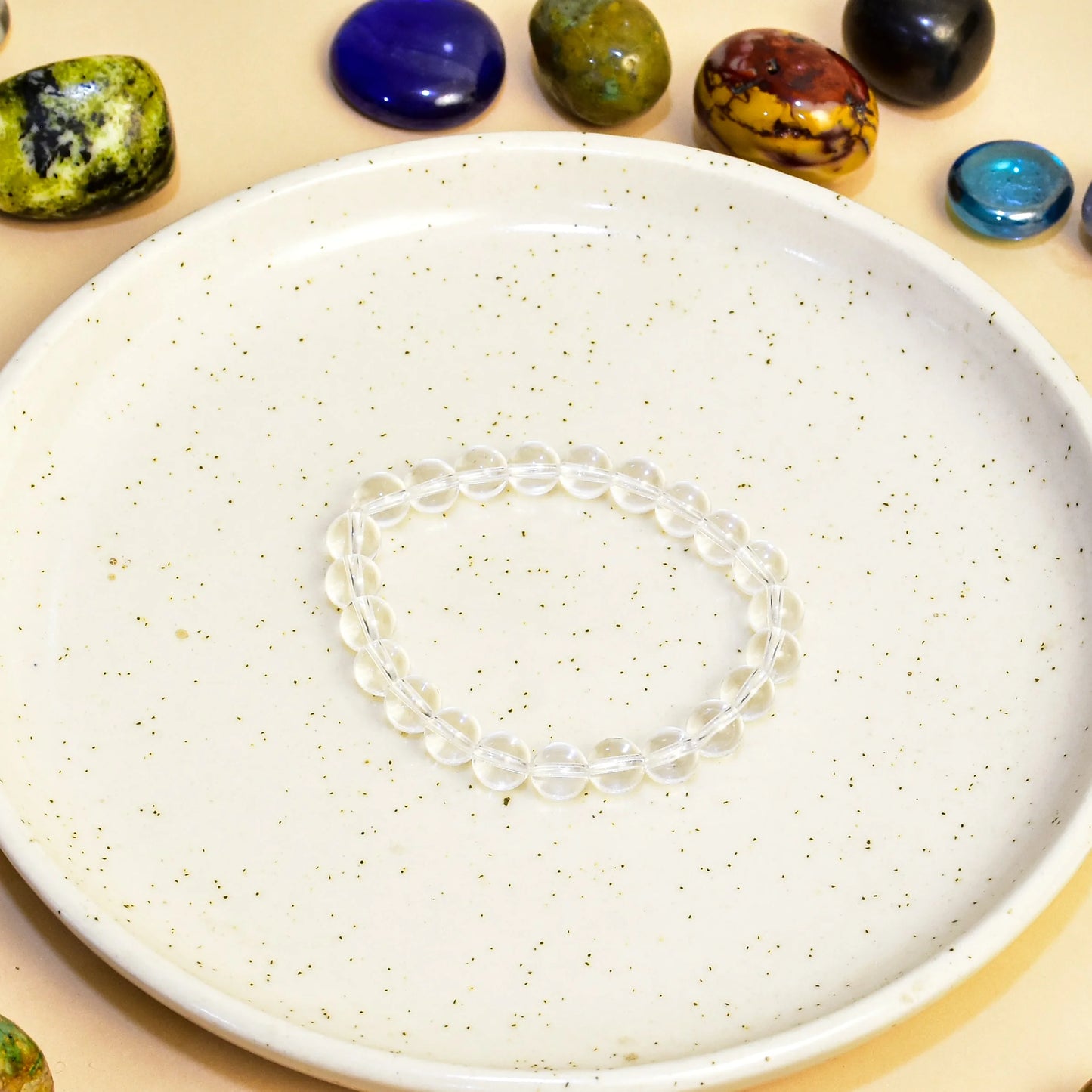 Clear Quartz Unisex Natural Crystal Stone Bracelet