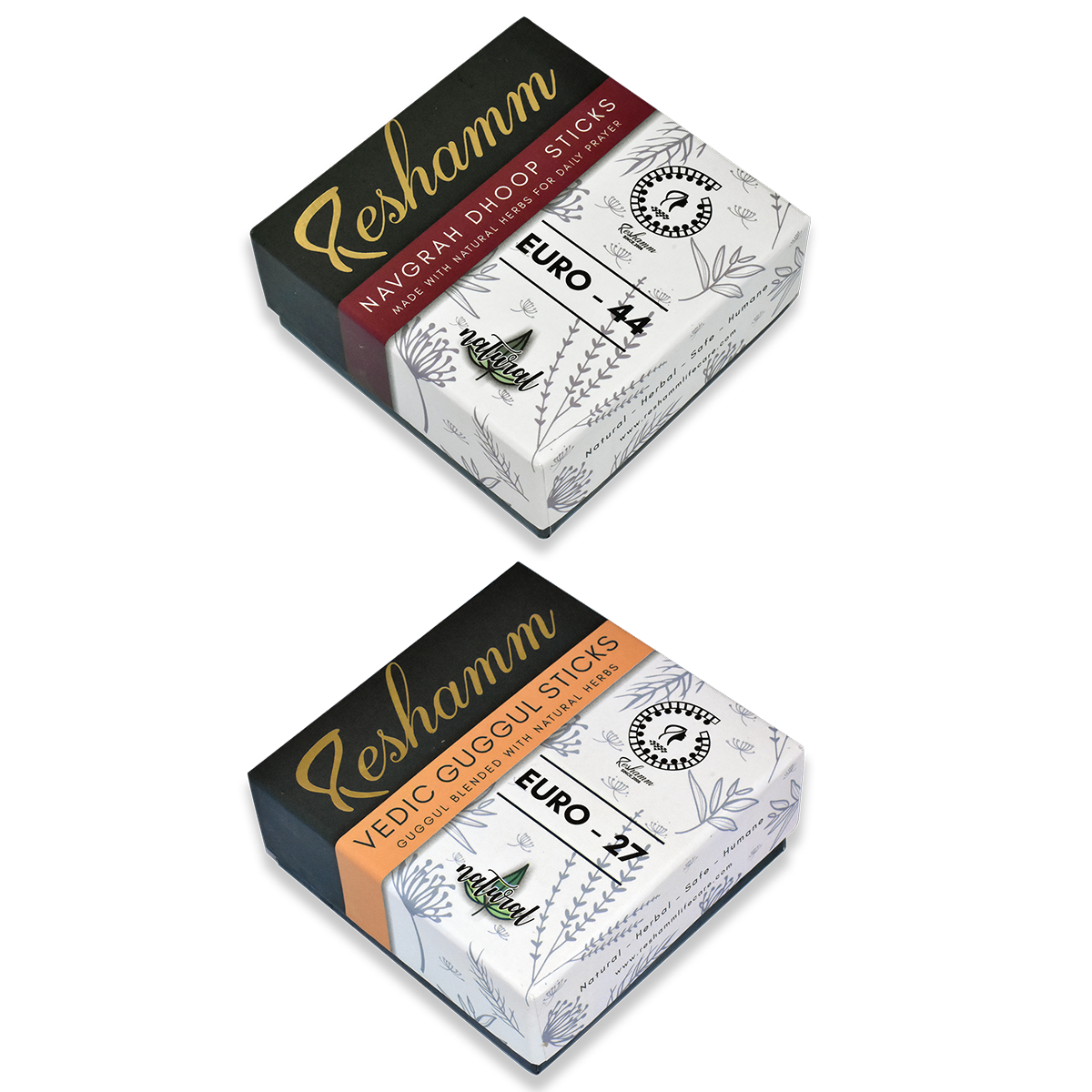 Natural & Herbal Vedic Guggul Stick(Euro 27) & Navgrah Dhoop Stick(Euro 44) Made upto 97 Types Of Natural Herbs For Positive Energy, (Pack of 2)