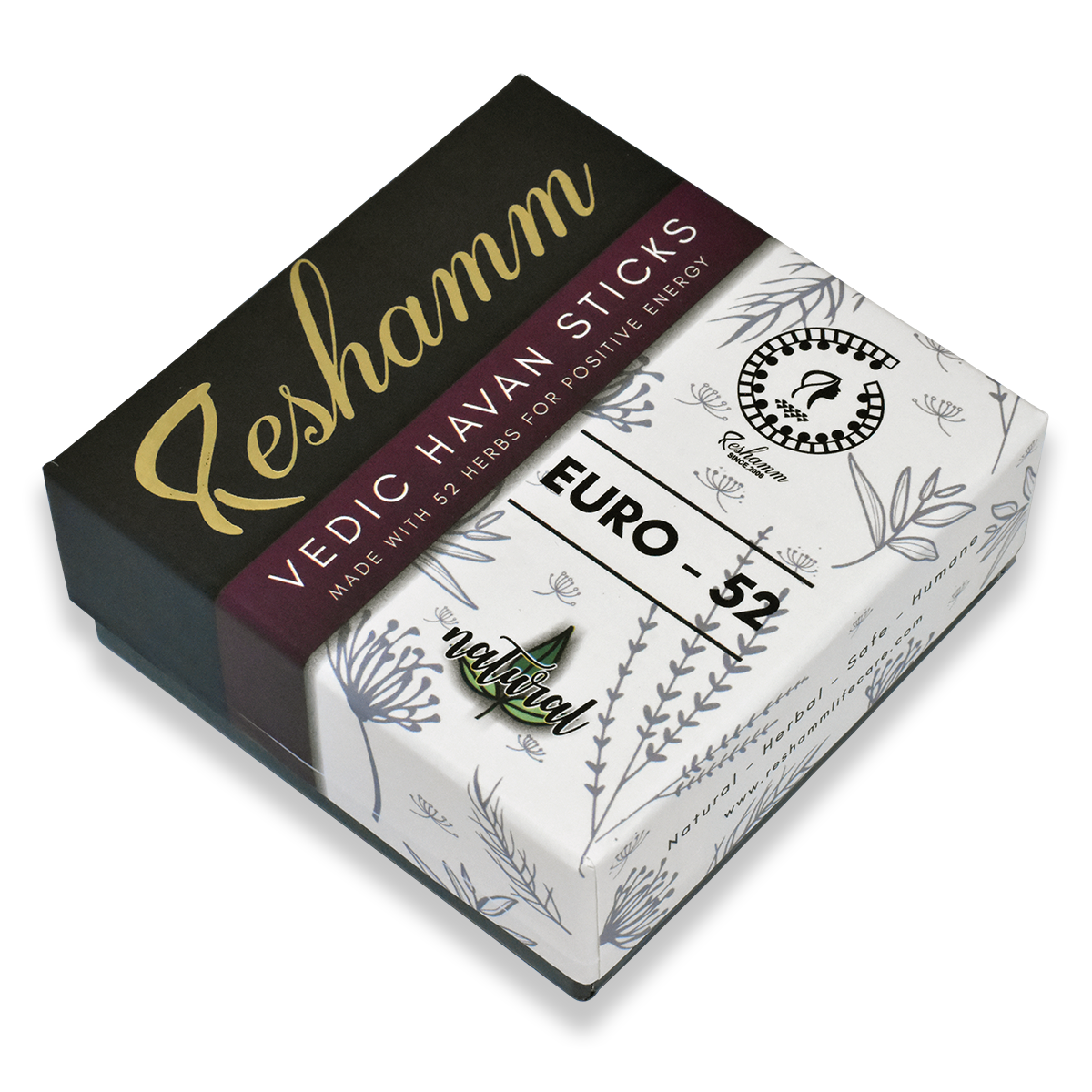 Smokeless Vedic Havan Sticks (Euro 52): 52 Natural herbs, plant roots with 100% purity: No Baans No Chemical No Artificial fragrance Lab certified.