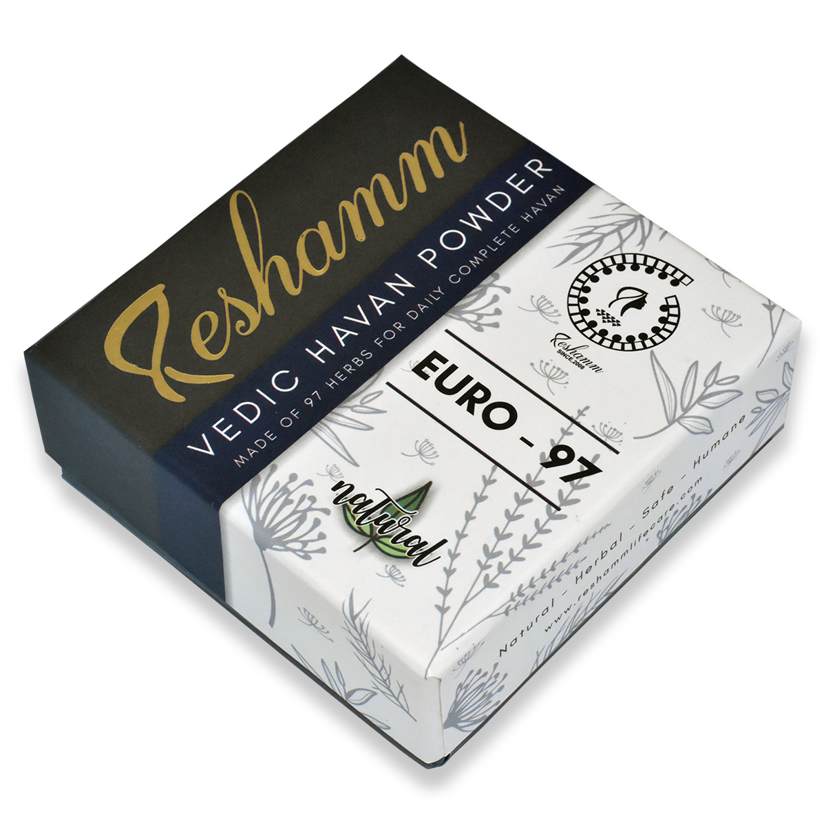 Vedic Havan Dhoop Powder (Euro 97) .50 gm: A Must Puja Article Product for Sampurna Havan OR 30 Days Daily Hawan Puja Samagri (Lab certified No Chemical /No Artificial Fragrance) 100% Natural & Rare herbs. Festival /Corporate gift (50 Gm)