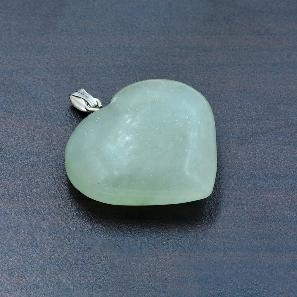 combo of 4 type of heart shape pendent (Rose Quartz, Green jade , green Aventurine & Blacl Tormalien Etc) by Reshamm