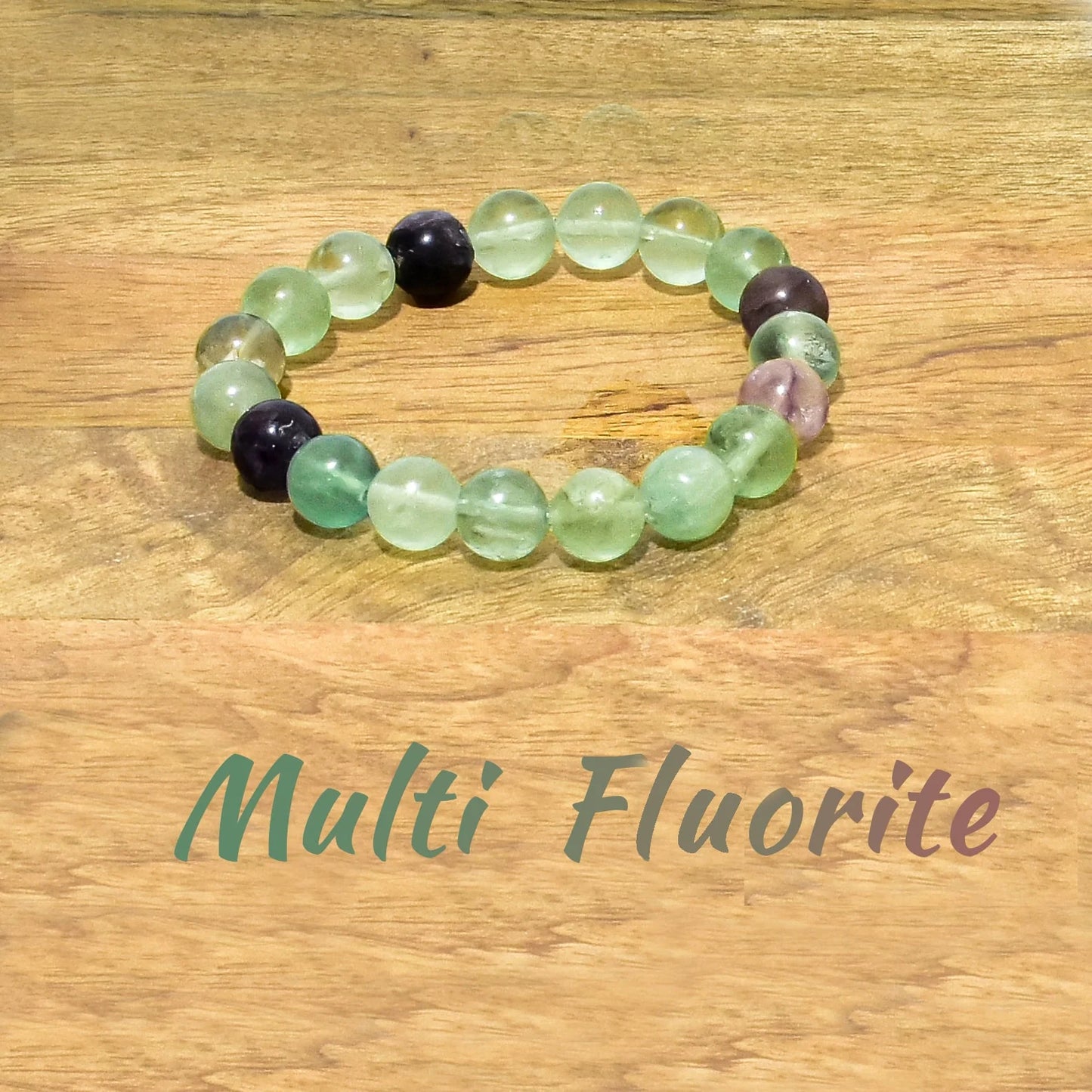 Multi Fluorite Natural Crystal Stone Bracelet