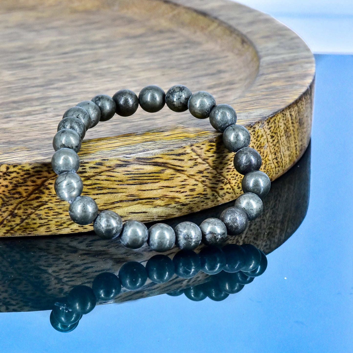 Pyrite Crystal Stone Bracelet for Confidence