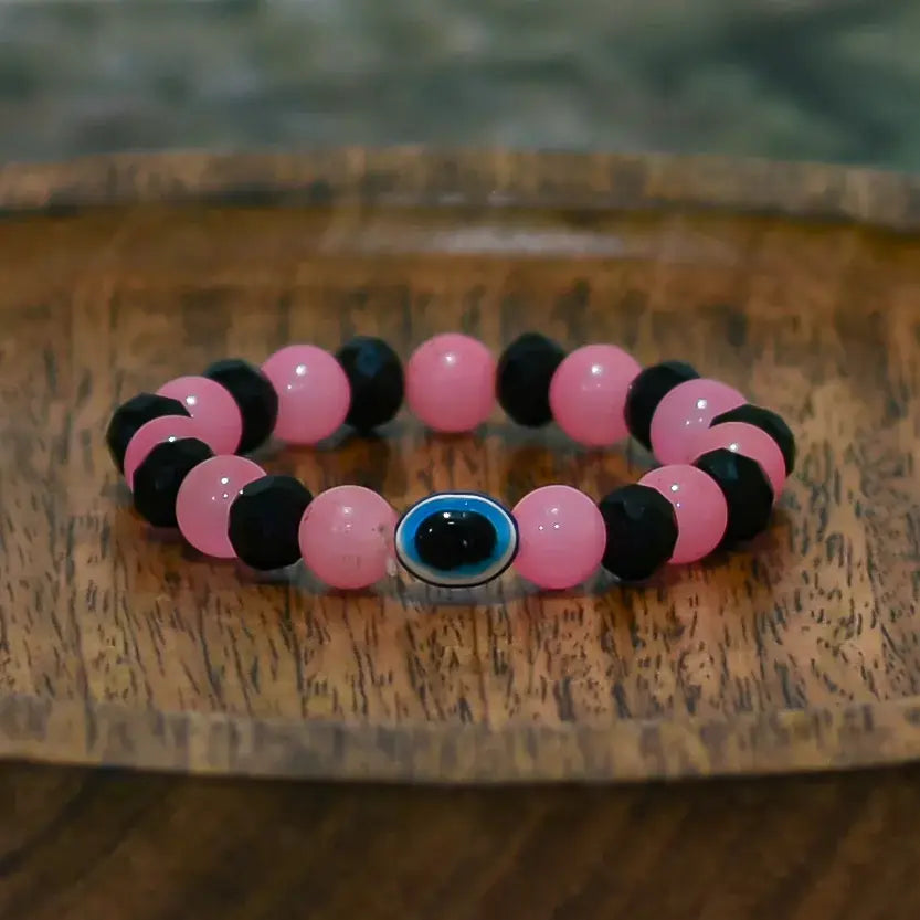 Rose Quartz & Black Tormalien Bracelet