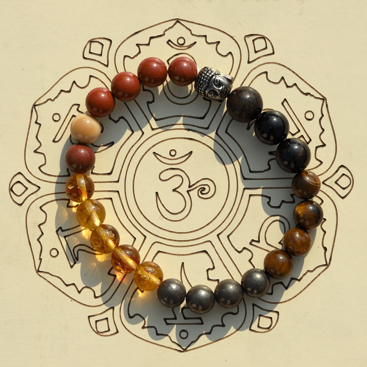 Pre Energized Natural Solar Chakra Crystal stone bracelet with 8 mm Beads