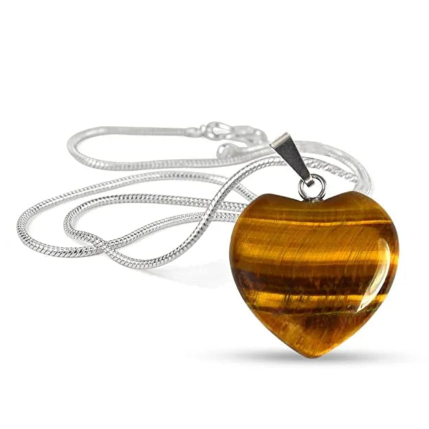 Tiger eye Heart Pendent