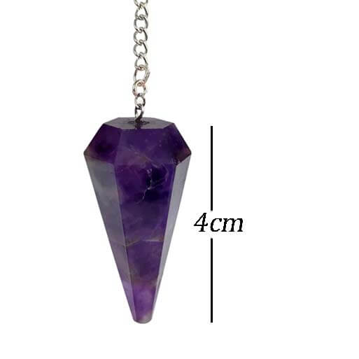 Natural Amethyst Dowser Pendulum Dowsing for Healing (Color : Purple)