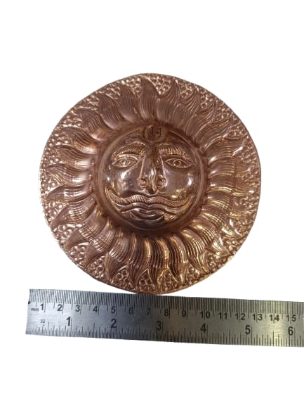 Copper Sun for Gate Entrance | Vastu Sun Wall Decor for Main Door | Pure Copper Surya Wall Hanging by Reshamm