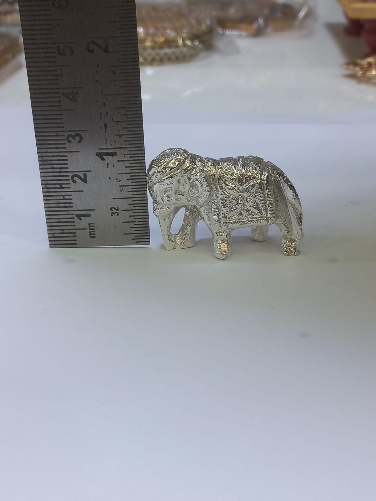 Silver Plated Elephant for Vastu | Auspicious Elephant Showpiece for Home & Office Decor | Prosperity & Good Luck Elephant by Reshamm