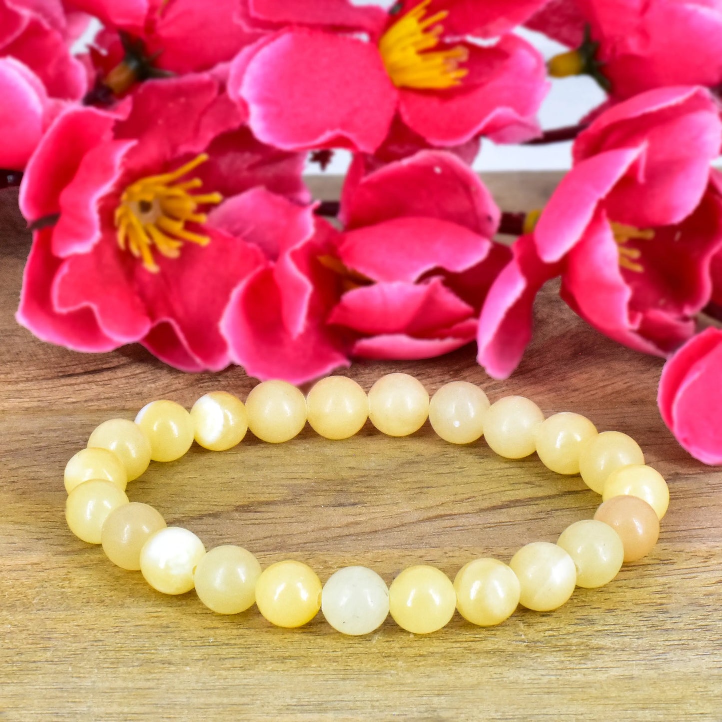 Yellow Calcite Crystal Stone Bracelet for Mental Clarity