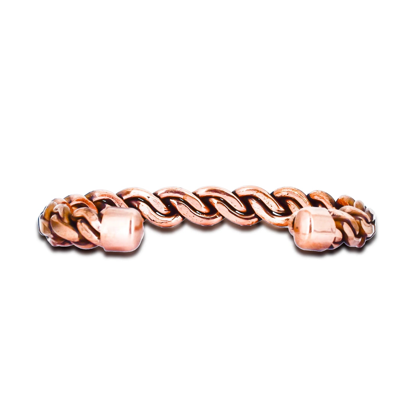 Copper Kada featuring a unique chain design. This handcrafted piece seamlessly blends traditional craftsmanship with contemporary fashion, making it a symbol of elegance and sophistication. Crafted from high-quality copper.
