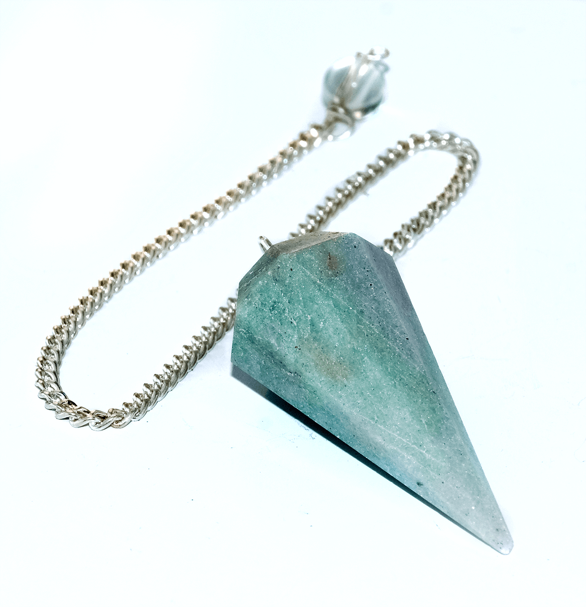 Green Aventurine Dowser Pendulum with Chain for Cash flow, Manifestation, Reiki for Children
