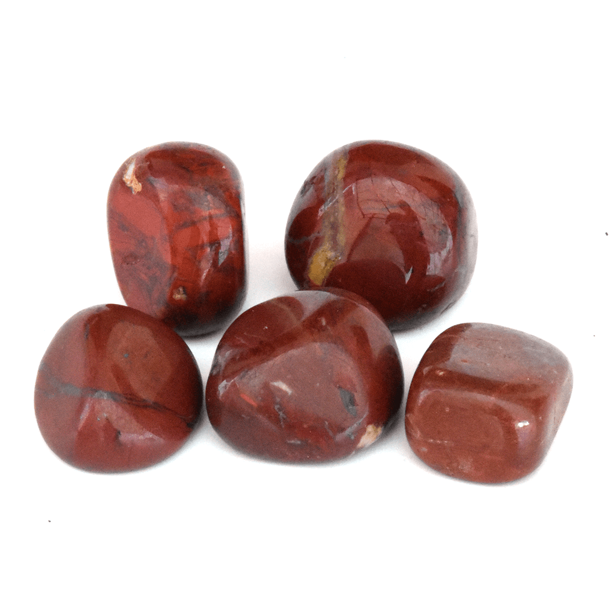 Red Jasper Tumble | Polished Asymmetrical Crystal Stone | Color : Red | Quantity : 5pcs |