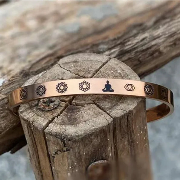 7 Chakra Symbol Copper kada
