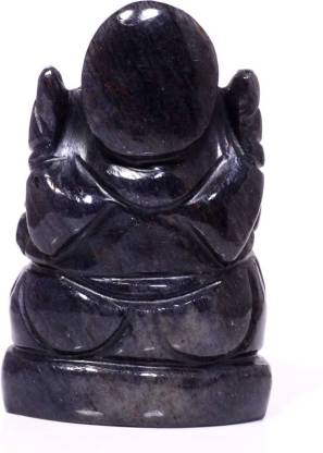 Shree Ganesha Handicraft & Artifact Showpiece, 5 cm (Stone, Dark Blue)