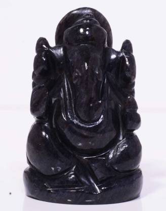 Shree Ganesha Handicraft & Artifact Showpiece, 5 cm (Stone, Dark Blue)