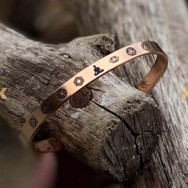 7 Chakra Symbol Copper kada