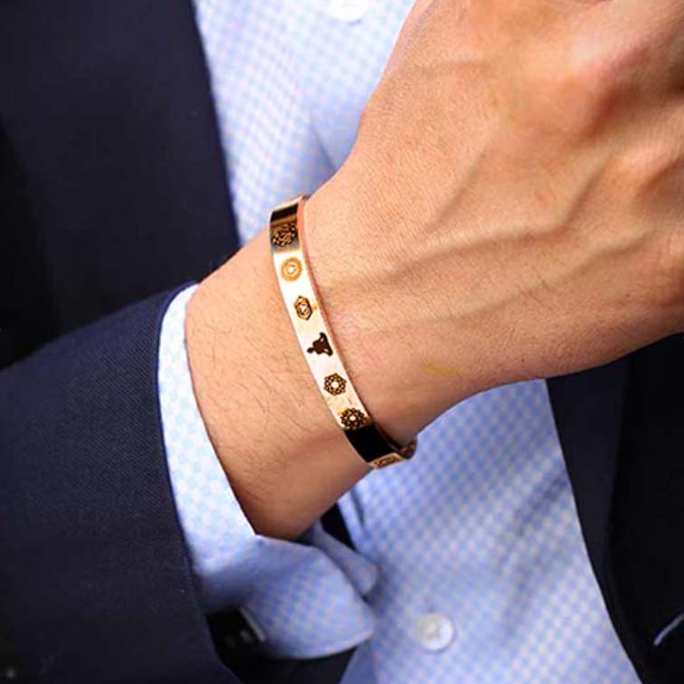 7 Chakra Symbol Copper kada