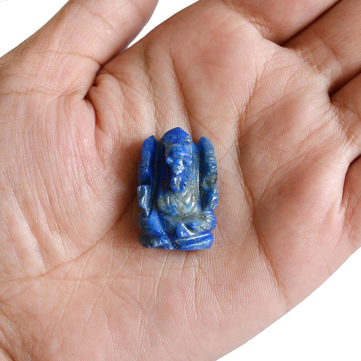 Natural Lapis Lazuli Ganesha Idol, Crystal Ganesha Idol for Car Dashboard 1 Inch Approx (Color : Blue)