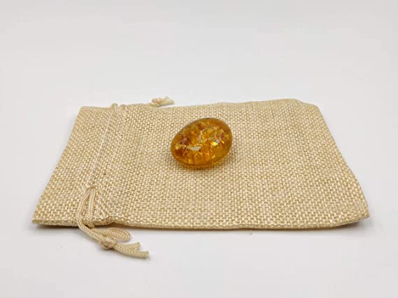 Citrine Pocket Stone for Abundance, Wealth Luck, Success, Prosperity (1pc)