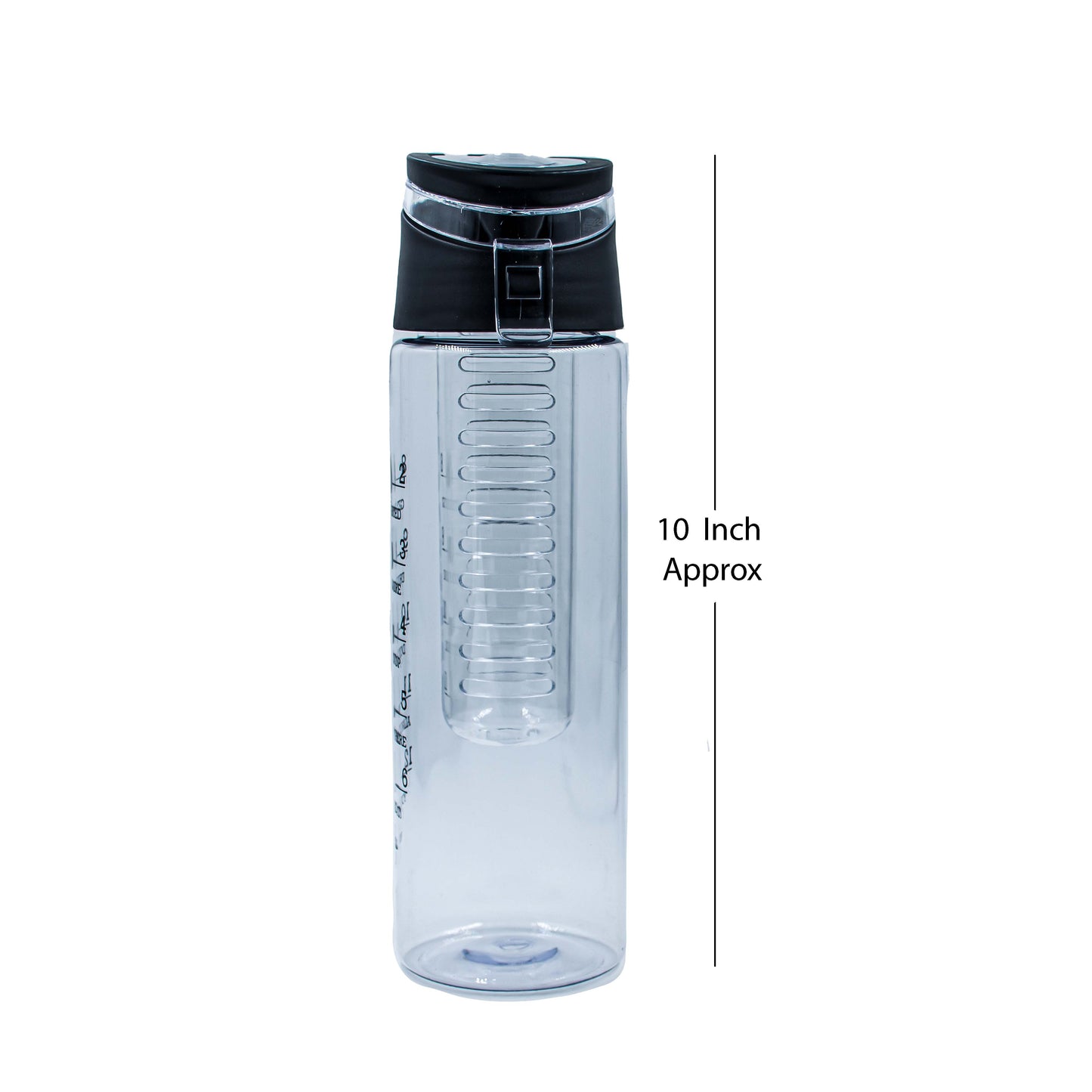 Plastic Water Bottle | Capacity - 800 ml | Color: Black | Pack of 2 | Crystal : Green Aventurine |