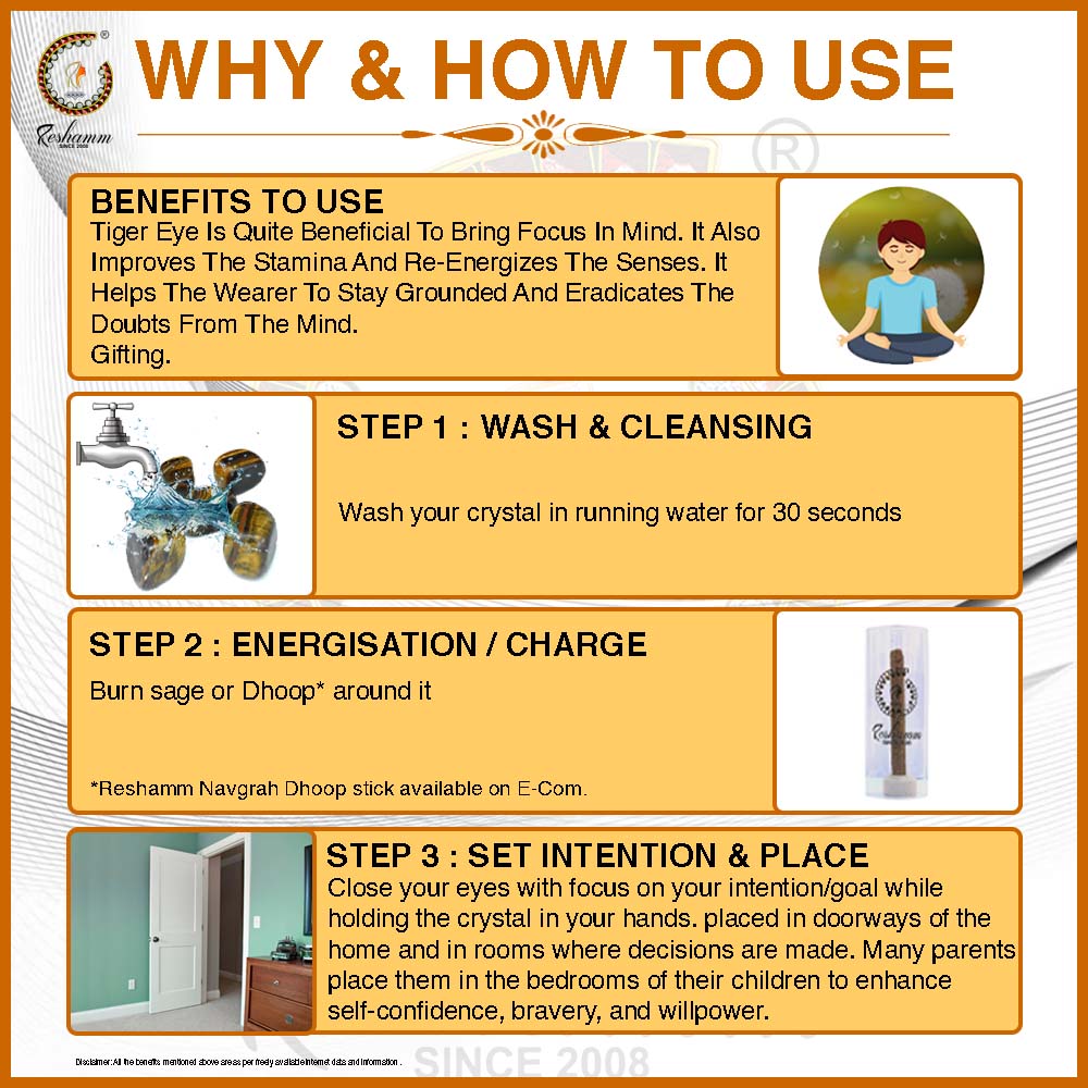 Tiger Eye Tumbled Pebbles Stone (5 Piece) in Jute Bag Regular Asymmetrical Crystal Pebbles