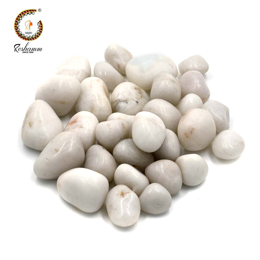 White King Agate Quartz Tumble 5 Pcs (Five) 60-70 Gm 15-25mm Polished Original Natural Crystal Gemstone Stones for Reiki Crystal Healing Aura Cleaning Tumbling Chakras Balancing Meditation