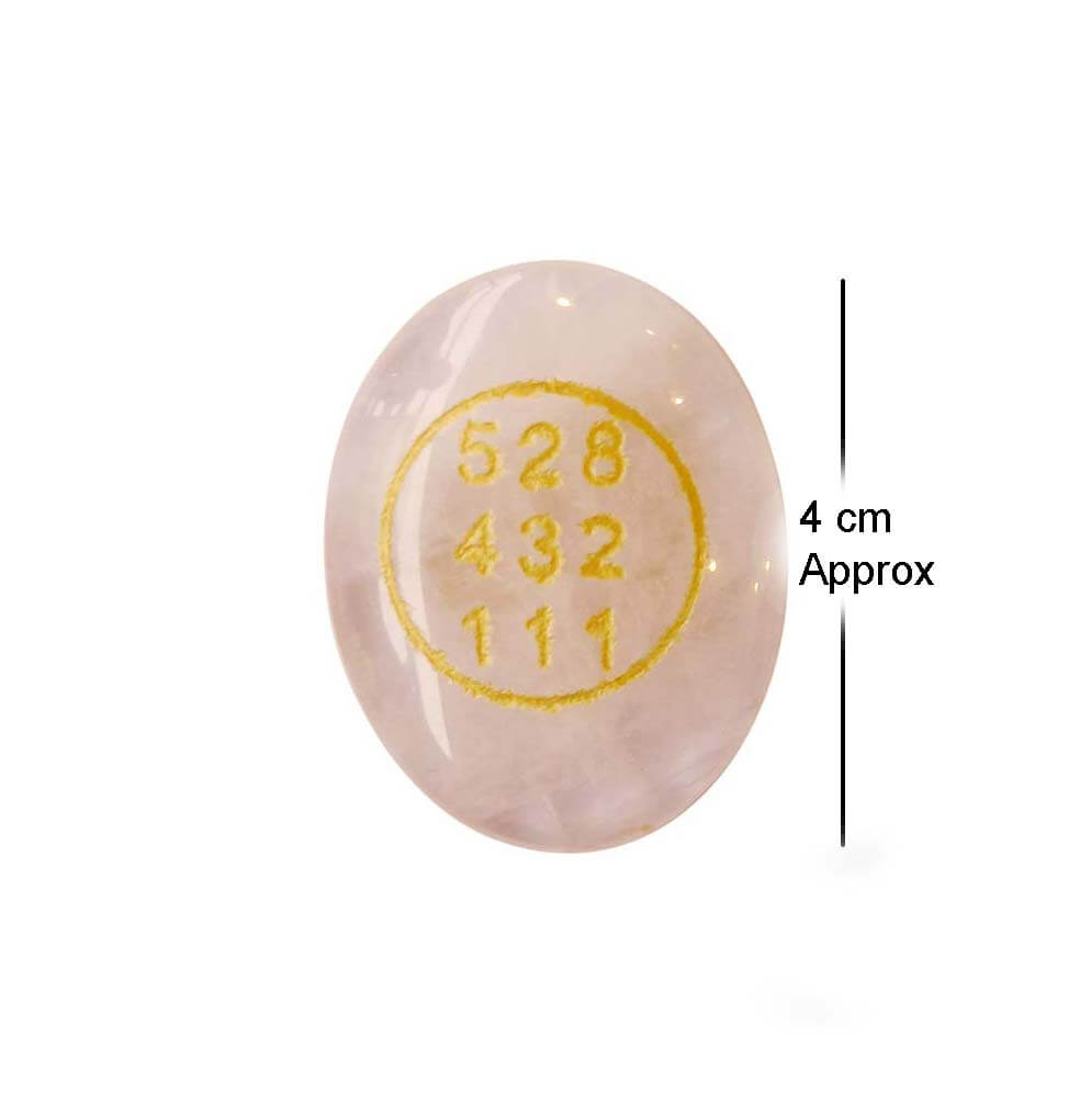 Rose Quartz Coin Decorative Showpiece Stone, 4CM (Crystal, Pink)
