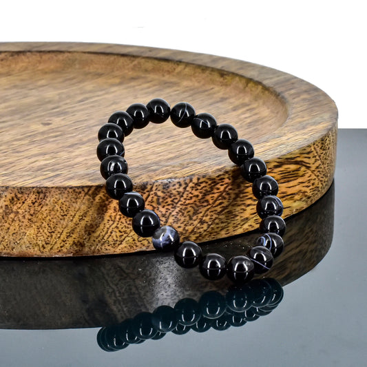 Black Sulemani crystal stone bracelet for Meditation and yoga 
