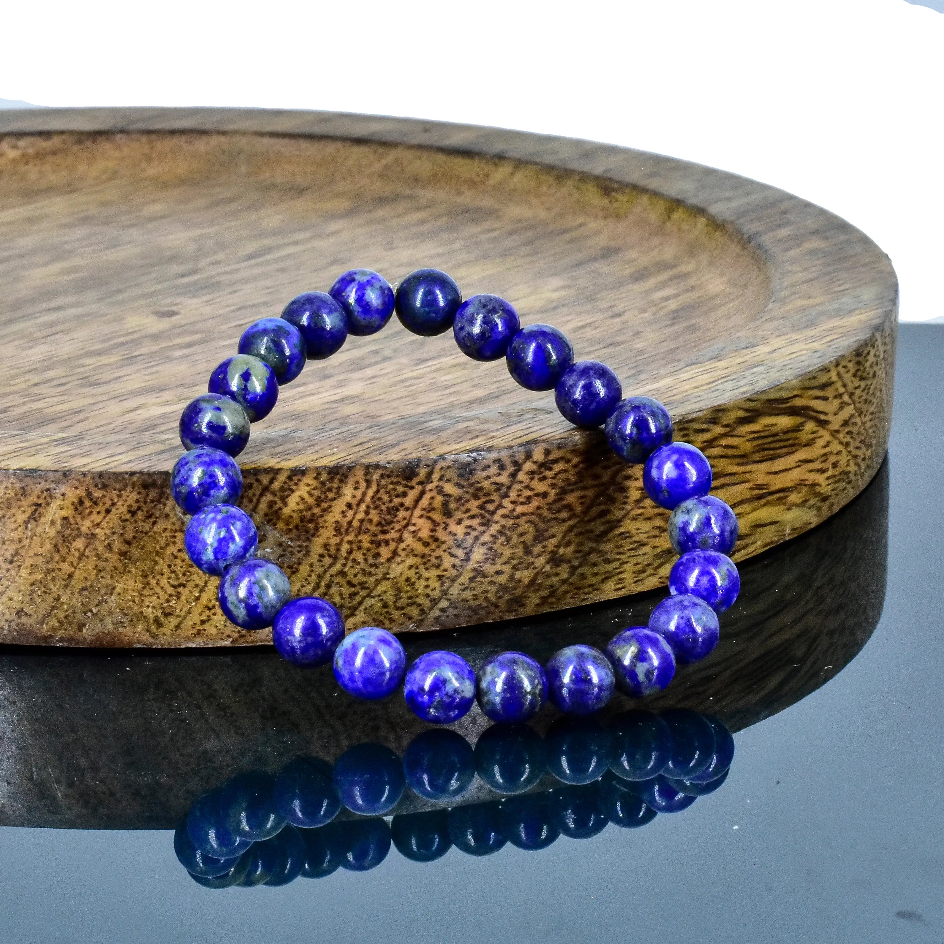 Buy Reiki Crystal Products Lapis Lazuli Bracelet Diamond Cut 6 mm Round  Bead Reiki Healing Crystal - Stone Chakra Bracelet for Unisex (Color :  Blue) at Amazon.in