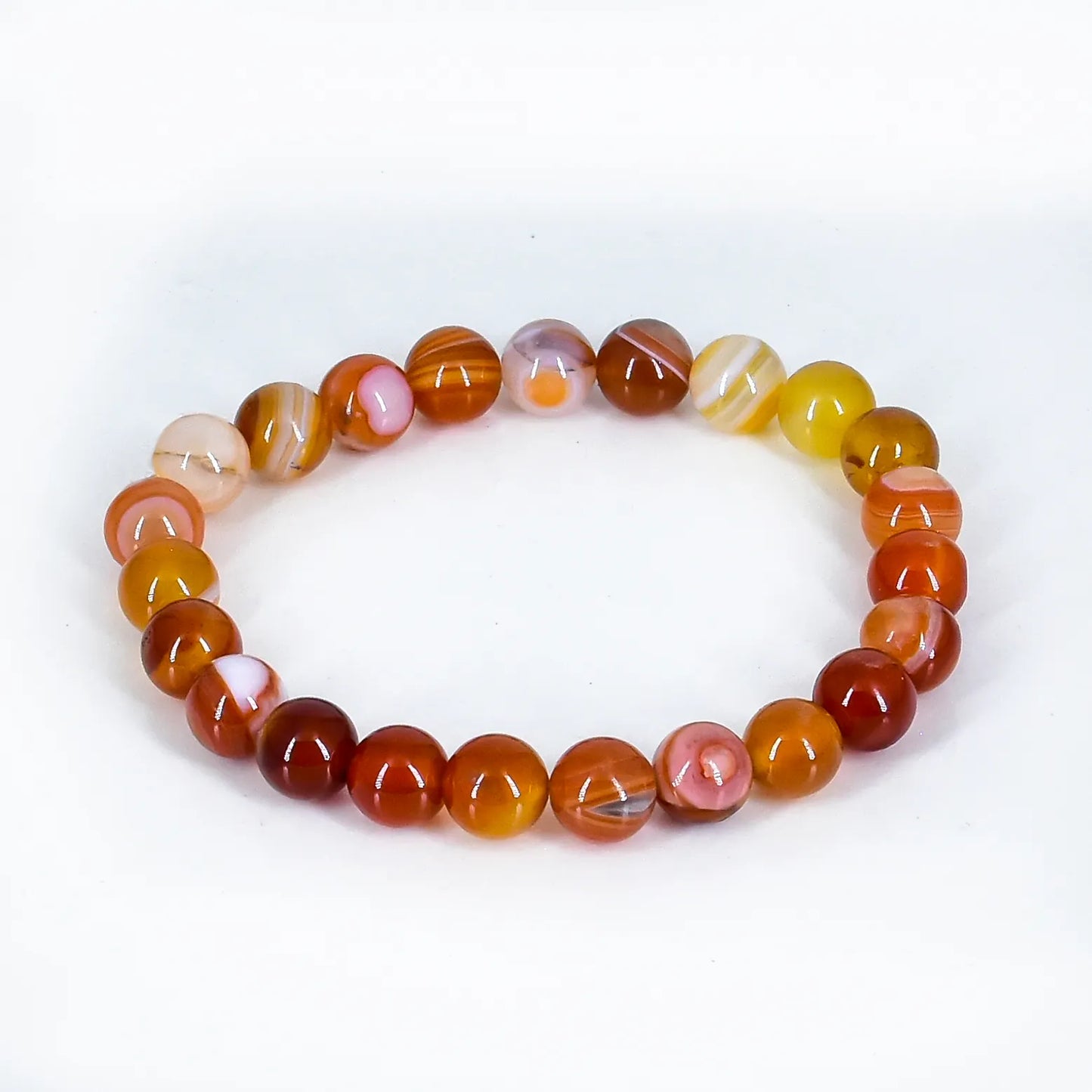 Reshamm Pre-Energized Unisex Premium Red Sulemani Natural Crystal Stone Bracelet for Spritual Insight, Emotional Balance and Root Chakra Alignment