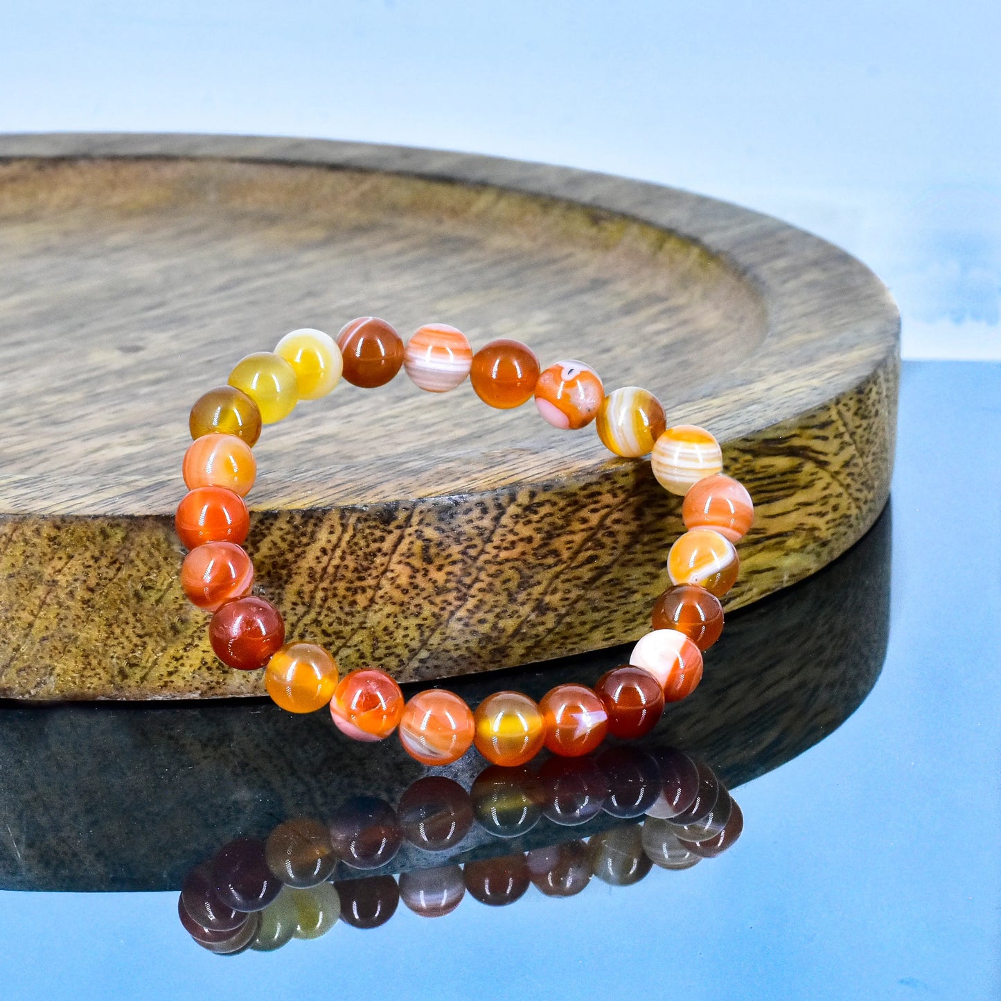 Red Sulemani Crystal Stone Bracelet for Reiki Healing