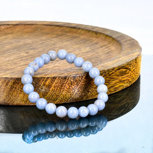 Angelite Crystal Stone Bracelet for Reiki