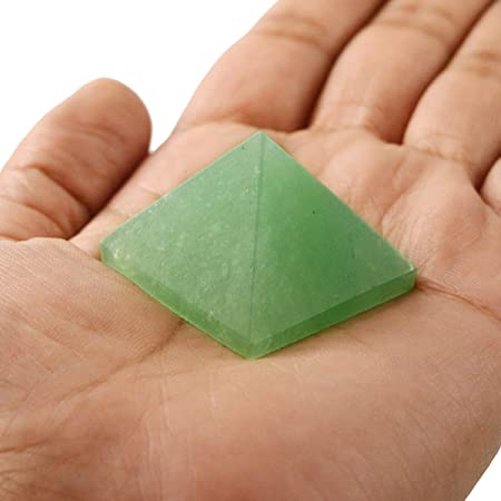 Green Aventurine Pyramid for Reiki Healing and Crystal Healing Stone Pyramid (Color : Green)