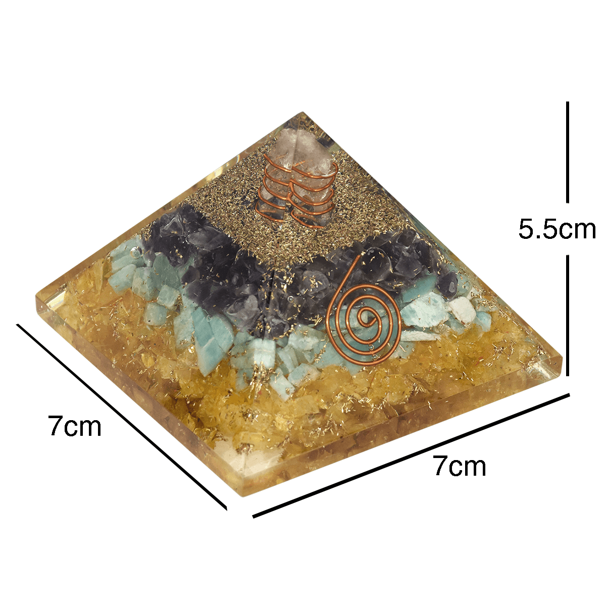 Adaptability & Growth in Career Pyramid, Made of Natural Crystal for Growth, Stability in Career. Feng Shui remedy