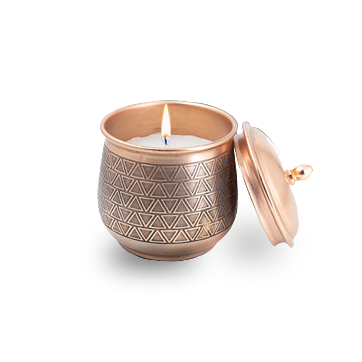 Natural Organic Aroma Soy Wax Scented Candles | Intensely fragranced Candles | Scented Aromatic Fragrance | Copper Finish Metal Jar