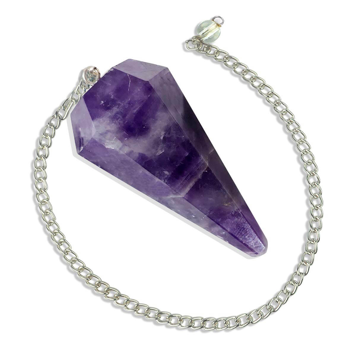 Natural Amethyst Dowser Pendulum Dowsing for Healing  (Color : Purple)