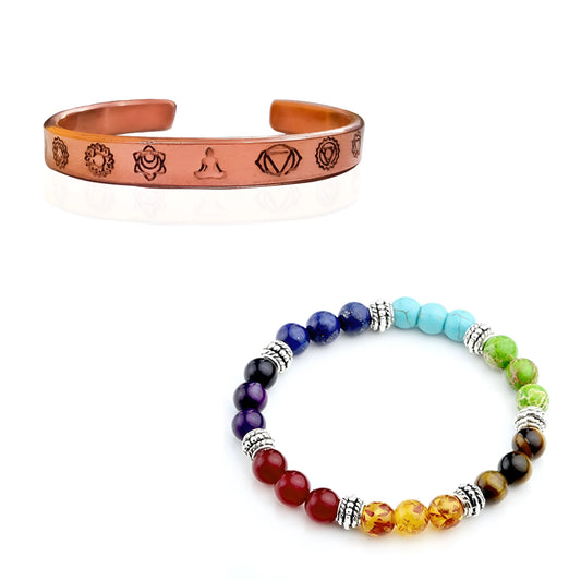 7 Chakra Kada And 7 Chakra Bracelet