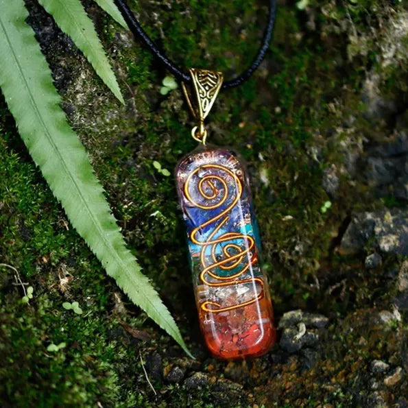 7 Chakra Pendant - Orgonite Crystal Stone Pendant Locket Pendant for R ...