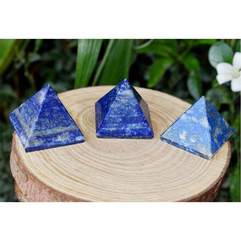 Lapis Lazuli Crystal Pyramid, Natural Lapis Lazulihyst Stone for Reiki Healing, Crystal Healing, Vastu, Positive Energy, Money, Home Décor
